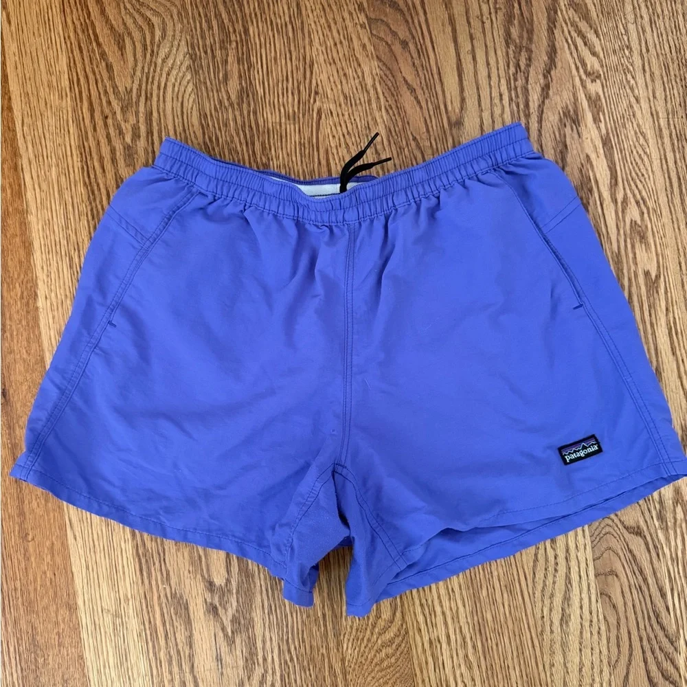 Patagonia Women's Purple Athletic Elastic-Waist Shorts - Picture 3 of 4